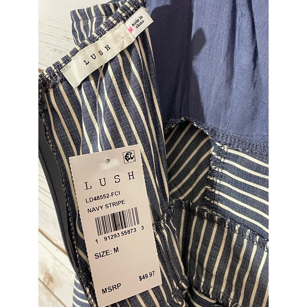 NWT Lush Navy Stripe Midi Dress - Medium - Picture 6 of 10